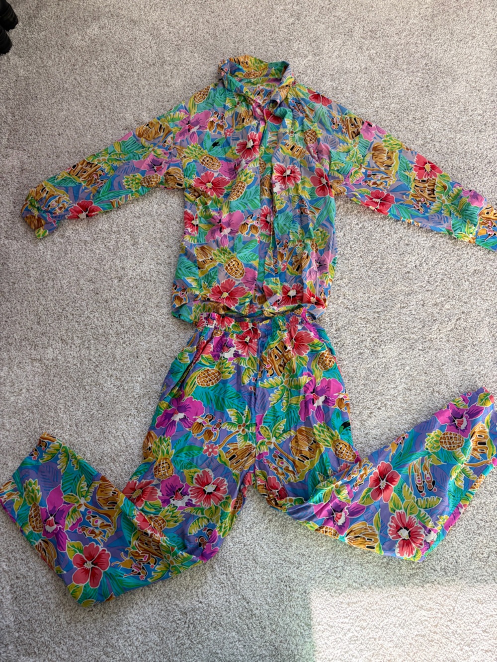 100% silk pajama set